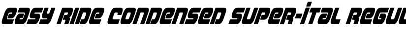 Easy Ride Condensed Super-Ital Regular font