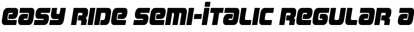 Easy Ride Semi-Italic Regular font