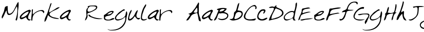 Marka Regular font