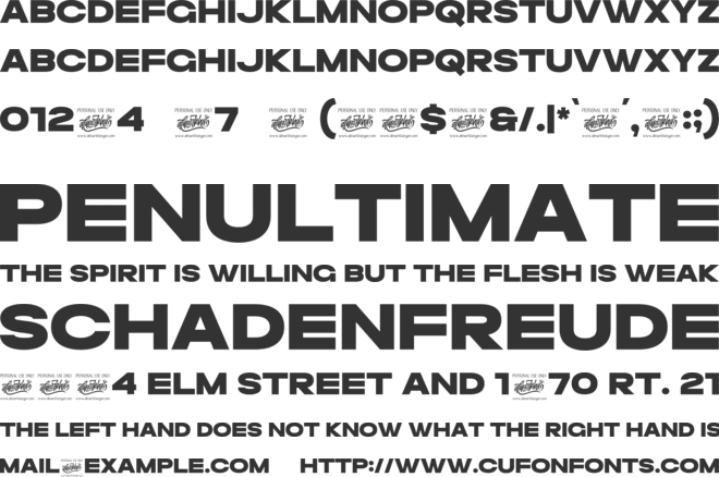 Suntage font preview