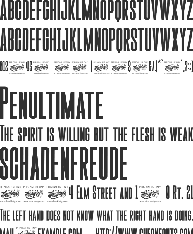 The Chatalestick font preview