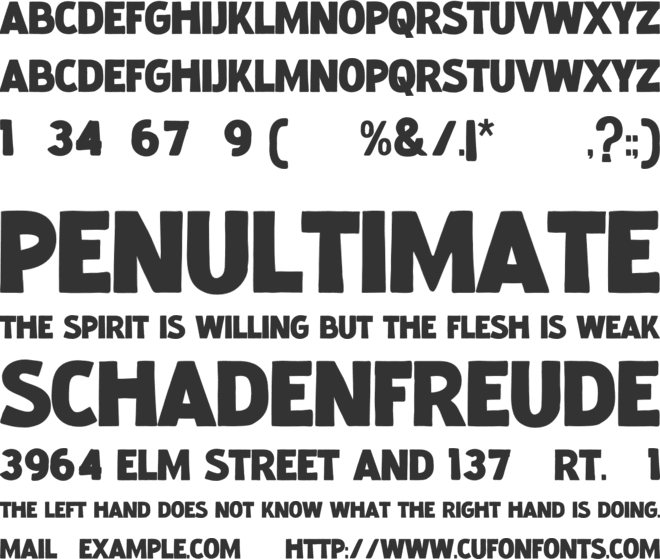 Baby Stingrays font preview