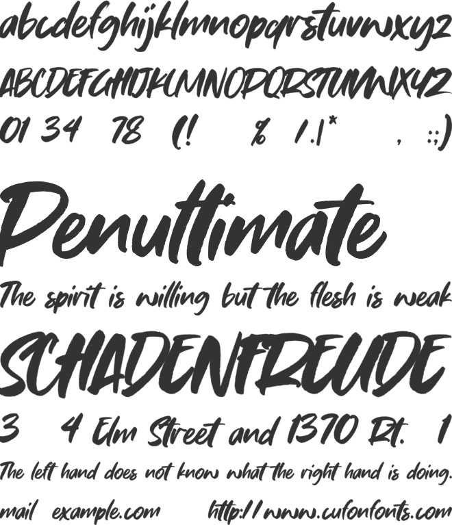 Minomisse font preview
