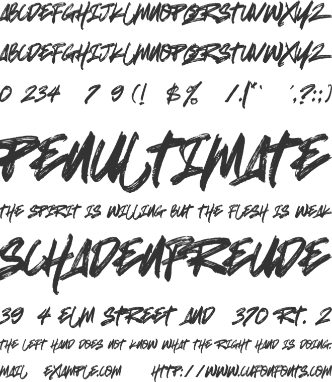 BAD HABITS font preview