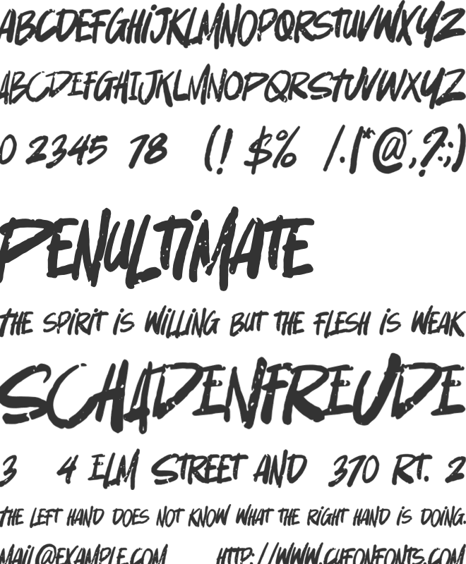 Amicable font preview