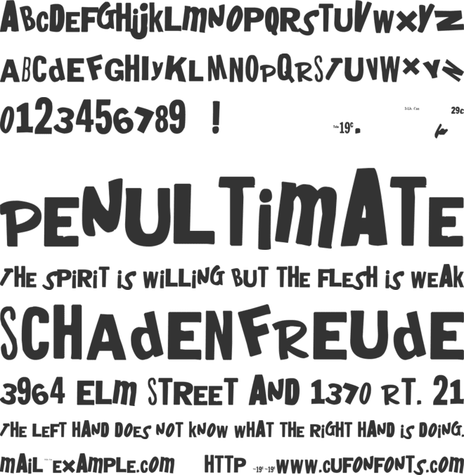 HeyMom! HeyDad! font preview