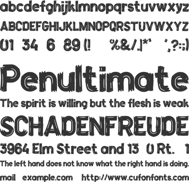 Alexaniri font preview