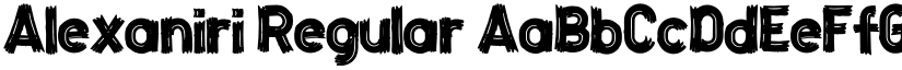 Alexaniri Regular font