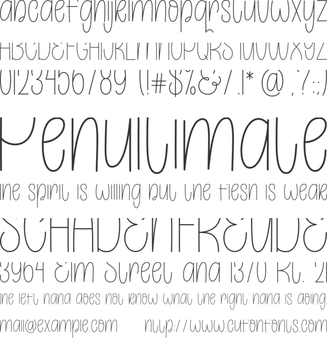 Beautiful Caroline font preview
