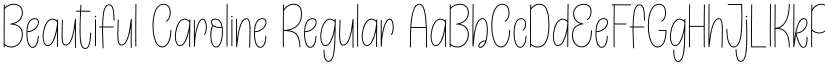 Beautiful Caroline Regular font