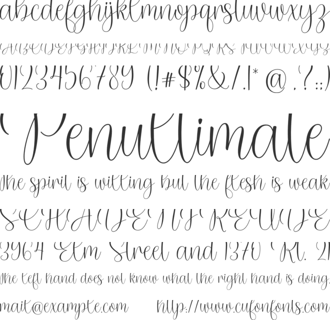 Soulmates font preview