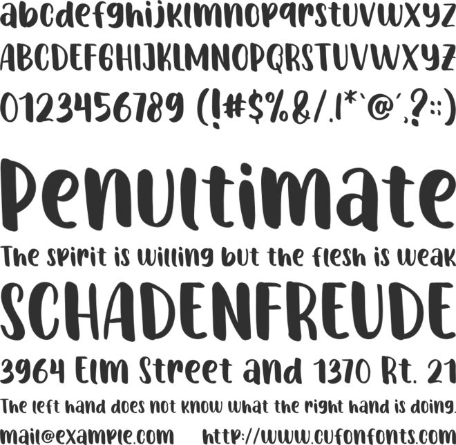 Daily Sunday font preview