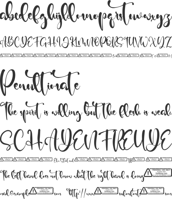 Diana David font preview