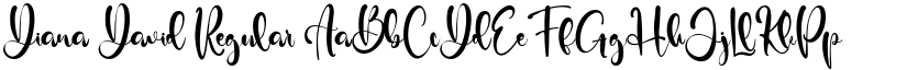 Diana David Regular font