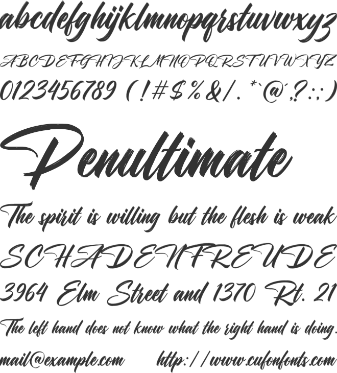 Escape the Ordinary font preview