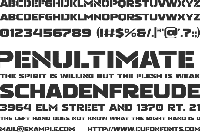 GOVER font preview
