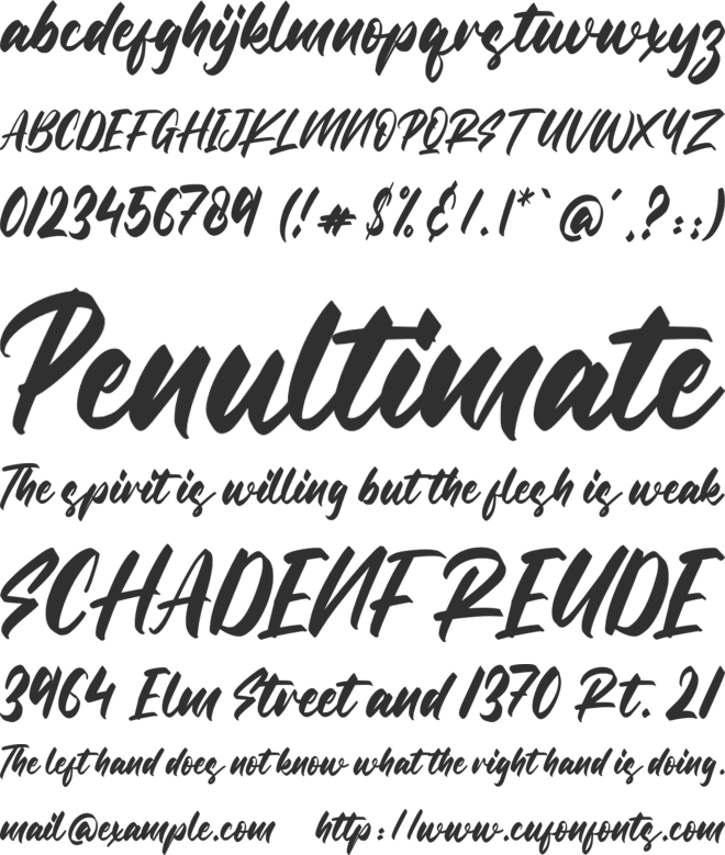 Rockerly font preview