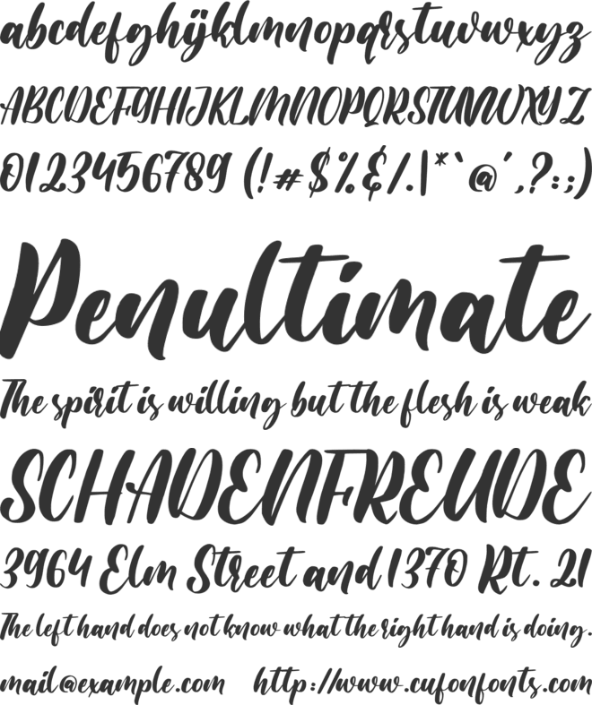 Moresta font preview