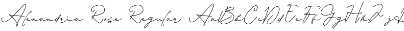 Alexandria Rose Regular font