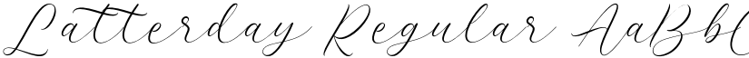 Latterday Regular font