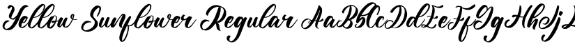 Yellow Sunflower Regular font