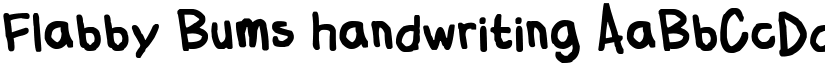 Flabby Bums handwriting font