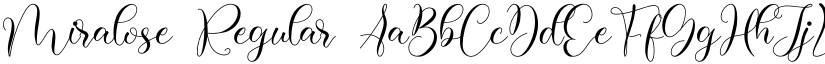 Miralose Regular font