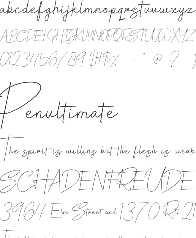 The Rosmarie Signature font preview