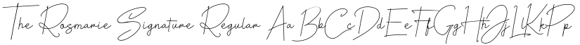 The Rosmarie Signature font download