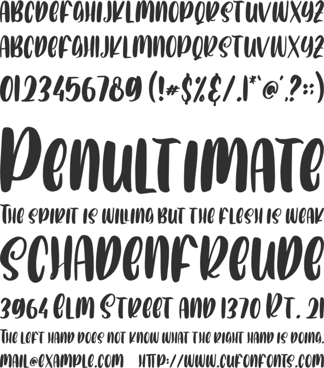 Catty Smile font preview