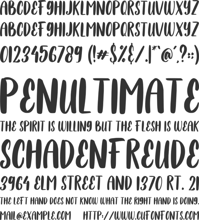 Hello Penguin font preview