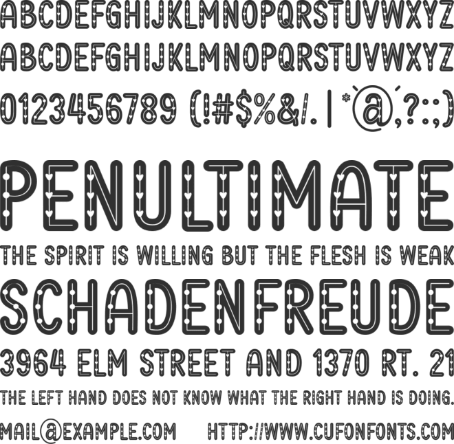 Ready Lover font preview