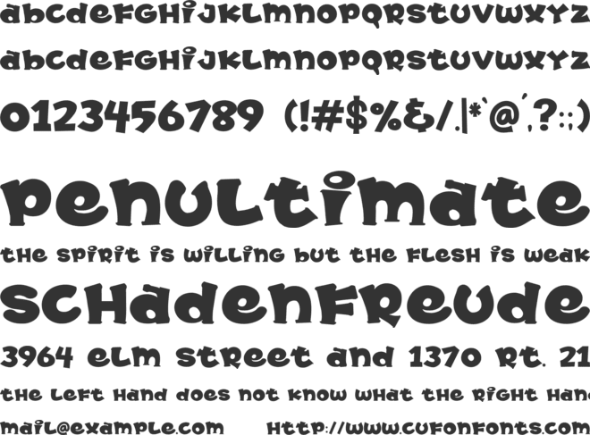 MOOCHIO font preview