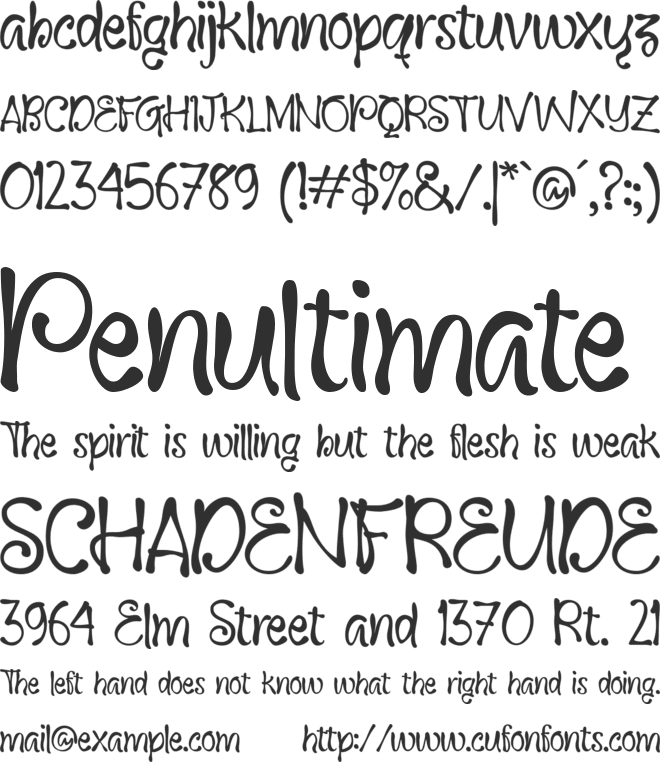 Keong font preview