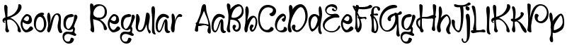 Keong Regular font