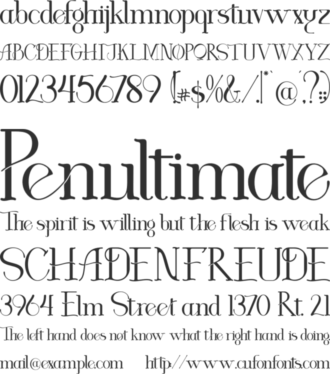 Louries font preview