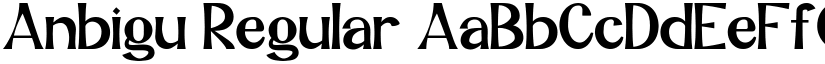 Anbigu Regular font