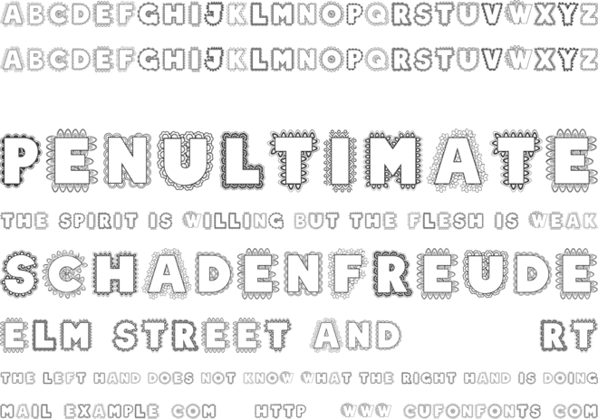 Doodala font preview