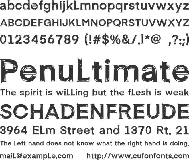 Rekt Brush font preview