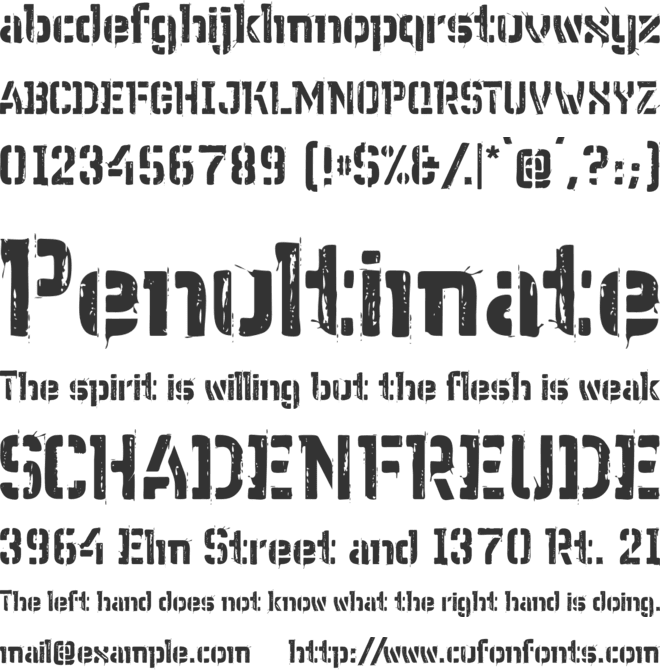 WC Wunderbach Paint Bta font preview