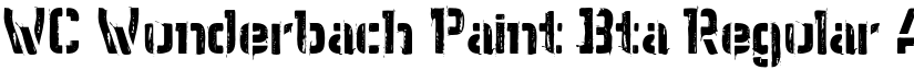WC Wunderbach Paint Bta Regular font