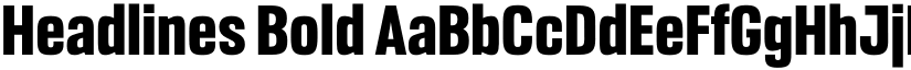 Headlines Bold font