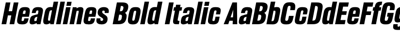 Headlines Bold Italic font