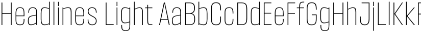 Headlines Light font
