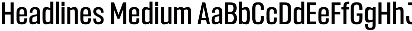 Headlines Medium font
