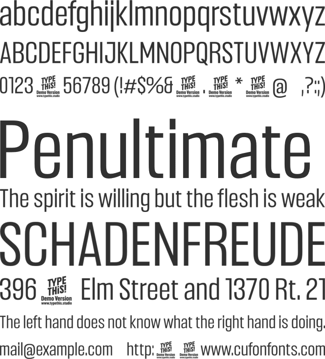 Headlines font preview
