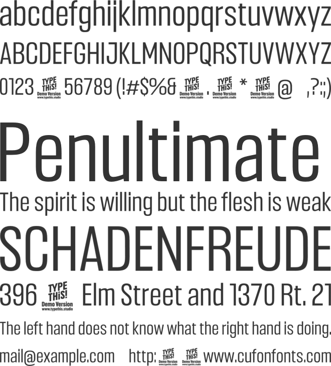 Headlines font preview