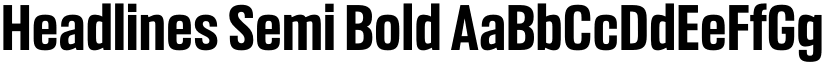 Headlines Semi Bold font