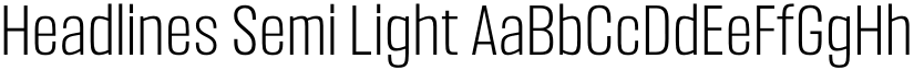 Headlines Semi Light font