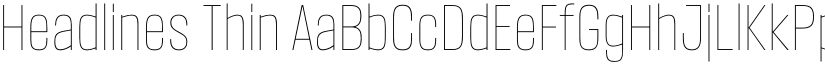 Headlines Thin font